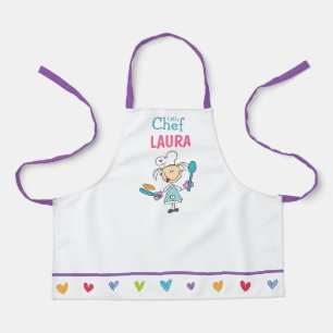 Kids Pancake Apron with Colourful Hearts