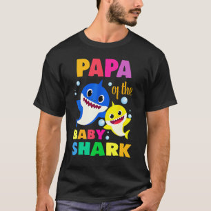 Kids Papa Of The Birthday Shark Mum Matching Famil T-Shirt