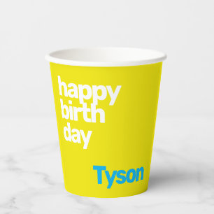 kids party happy birthday minimal simple  paper cups