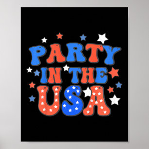 Kids Party In The Usa 4th Of July Independence Day Poster