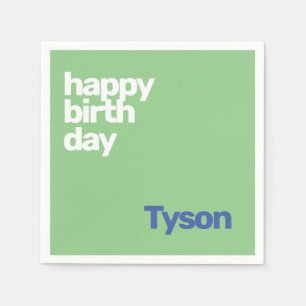 kids party napkin Happy Birthday minimal simple