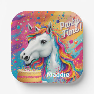 Kids party paper plate Unicorn 