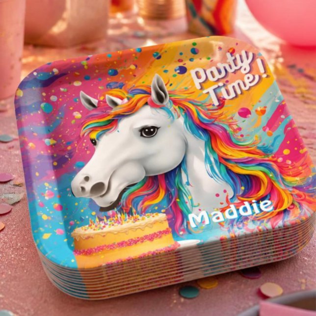Kids party paper plate Unicorn  (Creator Uploaded)