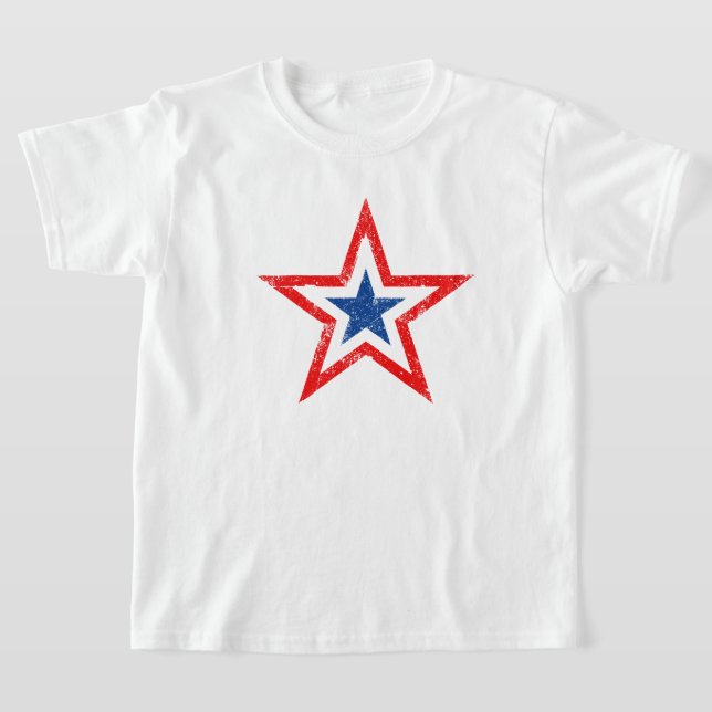 Kids Patriotic Star T-shirt (Laydown)