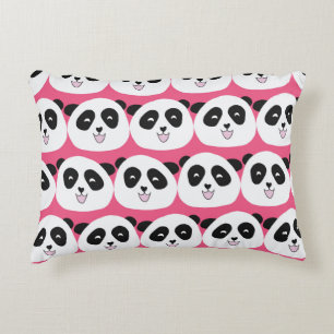 Kids pattern Panda bear seamless vintage repeat. C Decorative Cushion