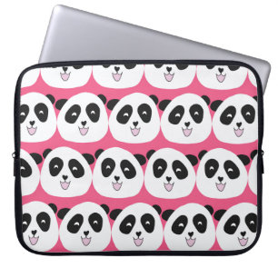 Kids pattern Panda bear seamless vintage repeat. C Laptop Sleeve