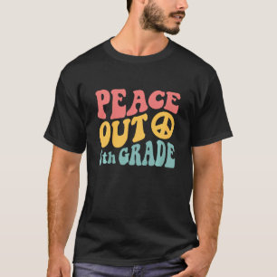 Kids Peace Out 5th Grade  Retro 70 s Last Day Of 5 T-Shirt