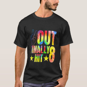 Kids Peace Out Finally Hit 8 Year Old 8th Birthday T-Shirt