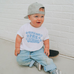 Kids Peace Out Preschool T-shirt in Blue