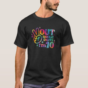 Kids Peace Out Single Digits I'm 10 Year Old 10th T-Shirt