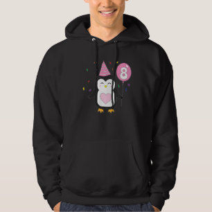 Kids Penguin Balloon 8th Birthday Party Cake Wild Hoodie