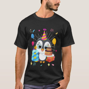 Kids Penguin Birthday 8 Penguin 8th Birthday Pengu T-Shirt