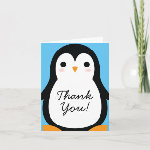 Kids Penguin Cute Thank You Stationary Cards