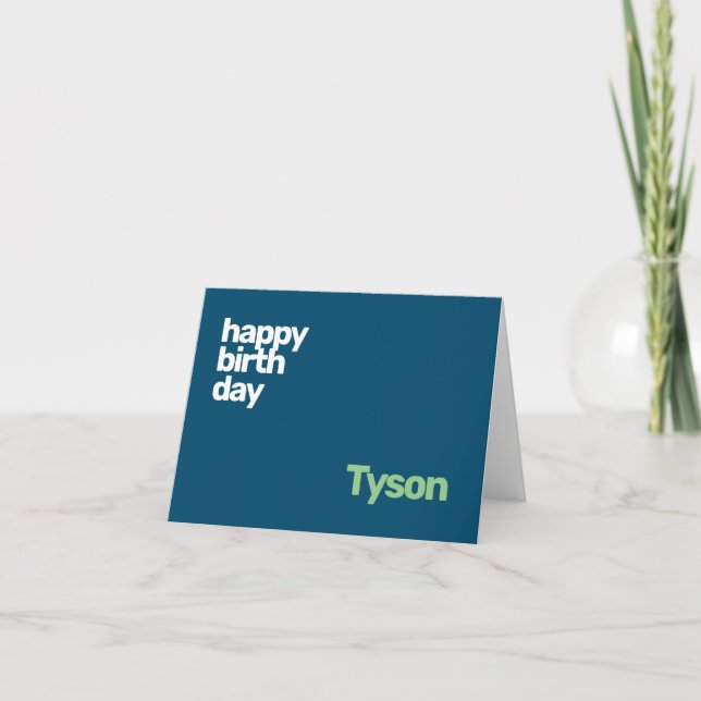 kids personal happy Birthday minimal  Card (Front)