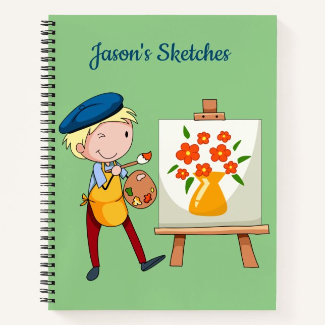 Kids Personal Sketch Spiral Notebook (Front)