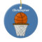 Kids Personalised Basketball Blue Ornament