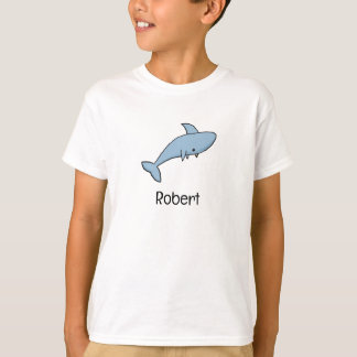 Kids Personalised Cartoon Shark T-Shirt