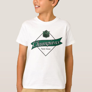 Kids Personalised Champions Diamond Graphic Sports T-Shirt