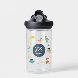 Kids Personalised Dinosaur Water Bottle