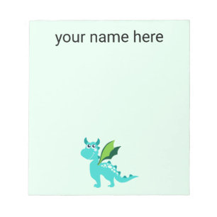 Kids Personalised Dragon Notepad