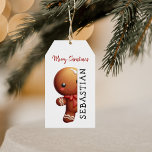 Kids Personalised Gingerbread Man Christmas Gift Tags<br><div class="desc">Looking for a magical touch to your Christmas gifts this year? Discover our adorable personalised santa Christmas gift tag. Not only does it feature adorable gingerbread man,  but it can also be personalised with your child's name. Make this season unforgettable with a sprinkle of christmas magic on your presents!</div>