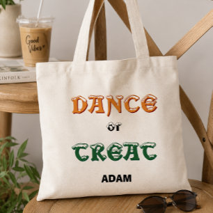Kids Personalised Halloween Trick or Treat Tote  Bag