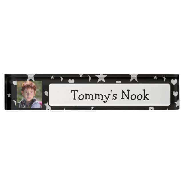Kid's Personalised Name and Photo Name Plate (Front)