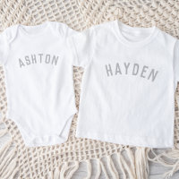Kids Personalised Name Tee | Grey