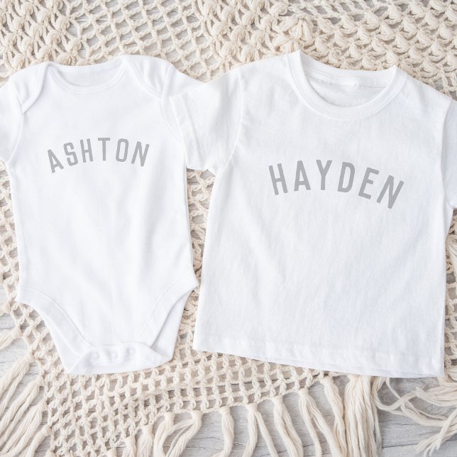 Kids Personalised Name Tee | Grey (Creator Uploaded)