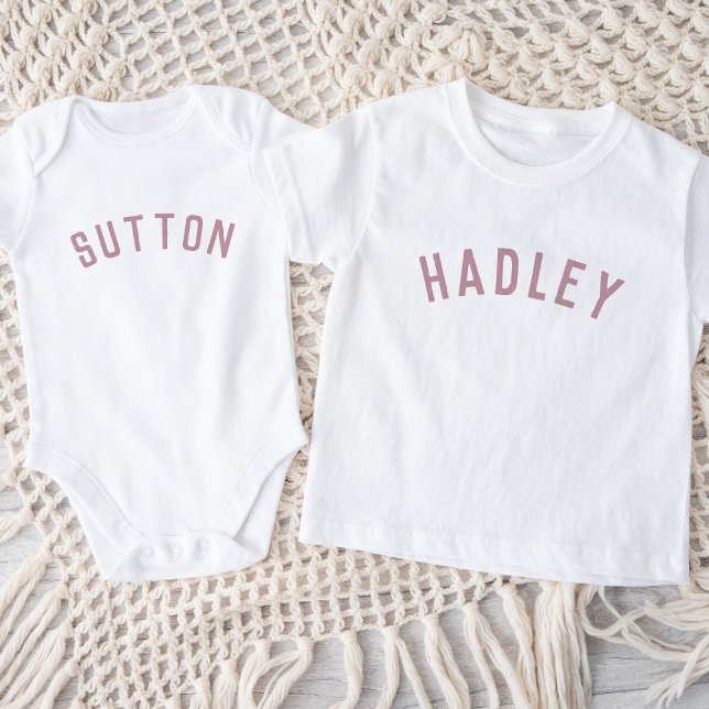 Kids Personalised Name Tee | Mauve (Creator Uploaded)
