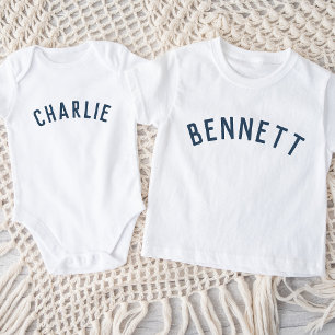 Kids Personalised Name Tee   Navy