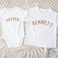 Kids Personalised Name Tee | Rust