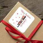 Kids Personalised Nutcracker Christmas Square Sticker<br><div class="desc">Looking for a magical touch to your Christmas gifts this year? Discover our adorable personalised santa Christmas gift stickers. Not only do they feature a traditional nutcracker soldier, but they can also be personalised with your child's name. Make this season unforgettable with a sprinkle of christmas magic on your presents!...</div>