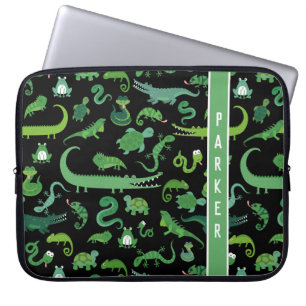 Kids Personalised Reptile Amphibian Animal Laptop Sleeve