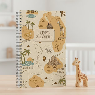 Kid's Personalised Safari Map ID1269 Notebook