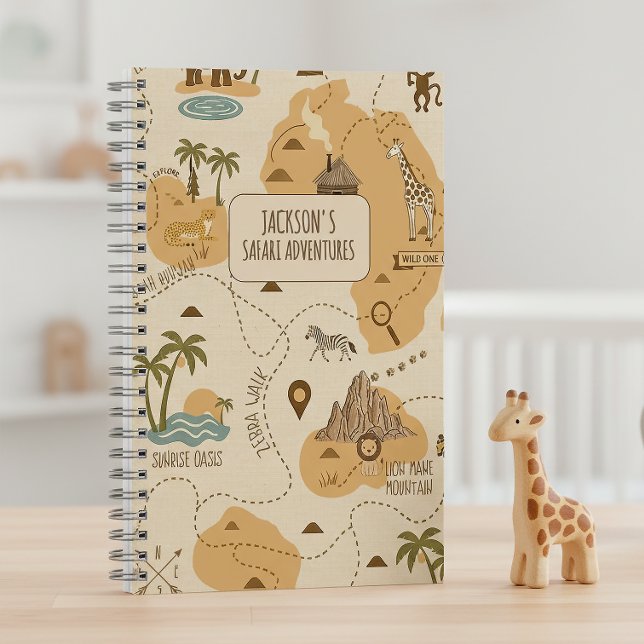 Kid's Personalised Safari Map ID1269 Notebook (Creator Uploaded)