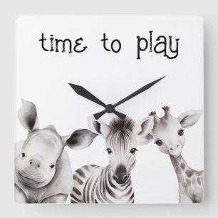 Kids Personalised Safari Theme Clock