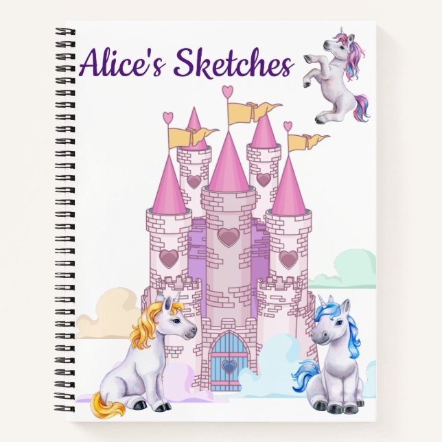 Kids Personalised Sketch Notebook (Front)