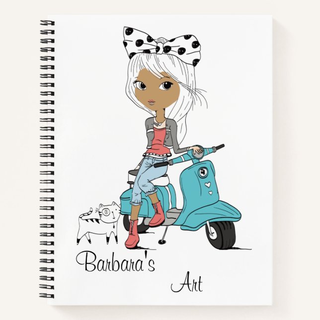 Kids Personalised Sketch  Notebook (Front)