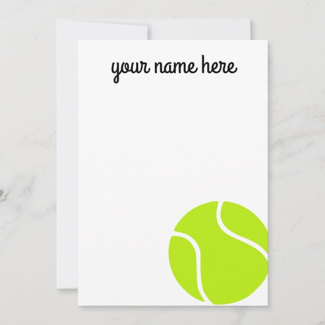 Kids Personalised Tennis Thank You Cards (Front)