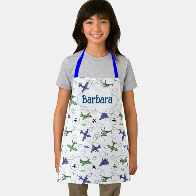 Kids Personalized Airplane  Apron (Insitu)