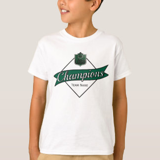 Kids Personalized Champions Diamond Graphic Sports T-Shirt