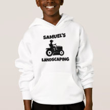 Kids Personalized Lawn Mower Hoodie