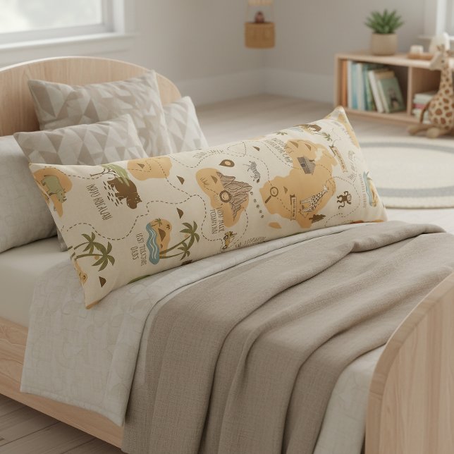 Kid's Personalized Safari Map ID1269 Body Cushion (Creator Uploaded)