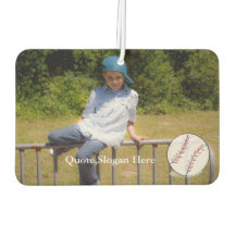 Kids Photo Baseball Quote Name  Air Freshener