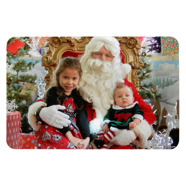 Kids Photo Christmas Refrigerator Grandparents Magnet (Horizontal)