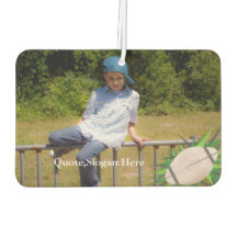 Kids Photo Football Quote Name  Air Freshener