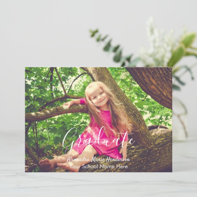 Kids Photo Graduation Announcement (Standing Front)
