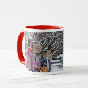 Kids Photo Merry n Bright in Red Gift Coffee Mug