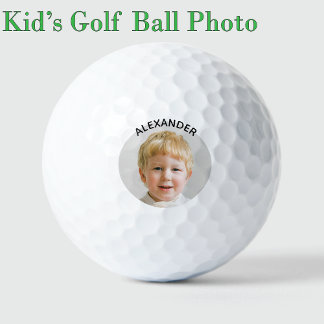 Kids Photo Monogram Template Birthday Golf Balls